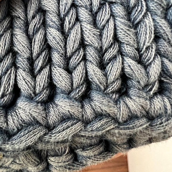 Alexander Wang Chunky Knit Sweater Denim Blue Distressed/Faded Size S - Picture 6 of 6